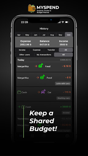 MySpend:Money & Budget Planner Screen 2