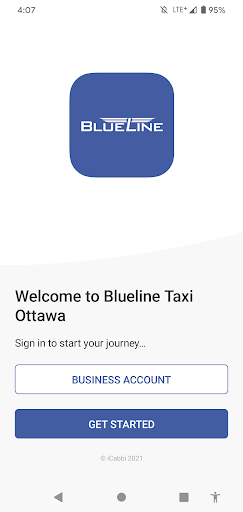 Android application Blueline Taxi Ottawa screenshort