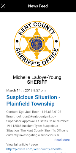 Kent County Sheriffs Office Screen 2