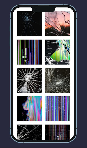 Android application Broken screen wallpaper screenshort