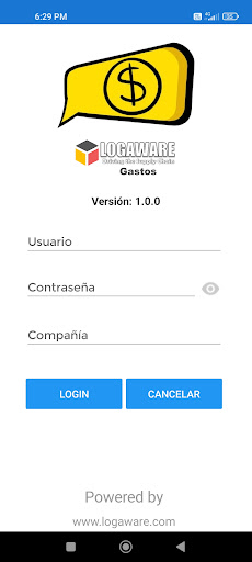 Android application LOGAWARE Gastos screenshort