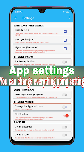 LaymyoChin Dictionary Screen 3