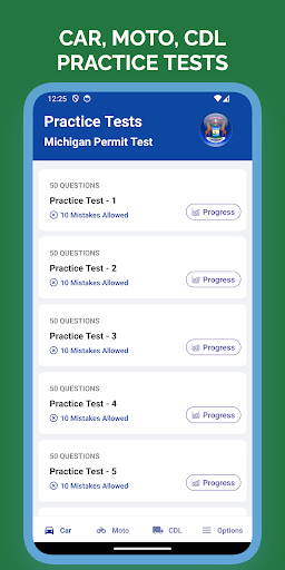 Android application Michigan Permit Test screenshort