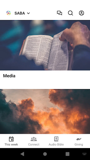Android application SABA Churches screenshort