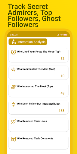 Followers And Unfollowers Screen 3