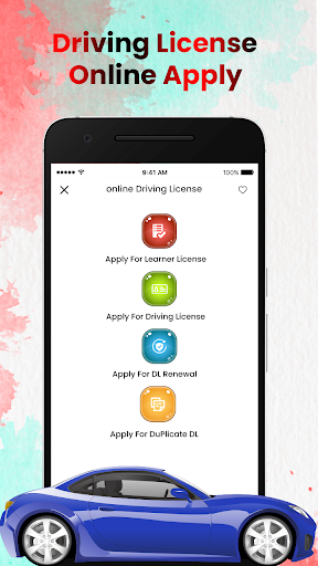 Driving License Apply Online Screen 2