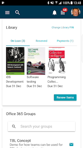 Android application University of Bradford Portal screenshort