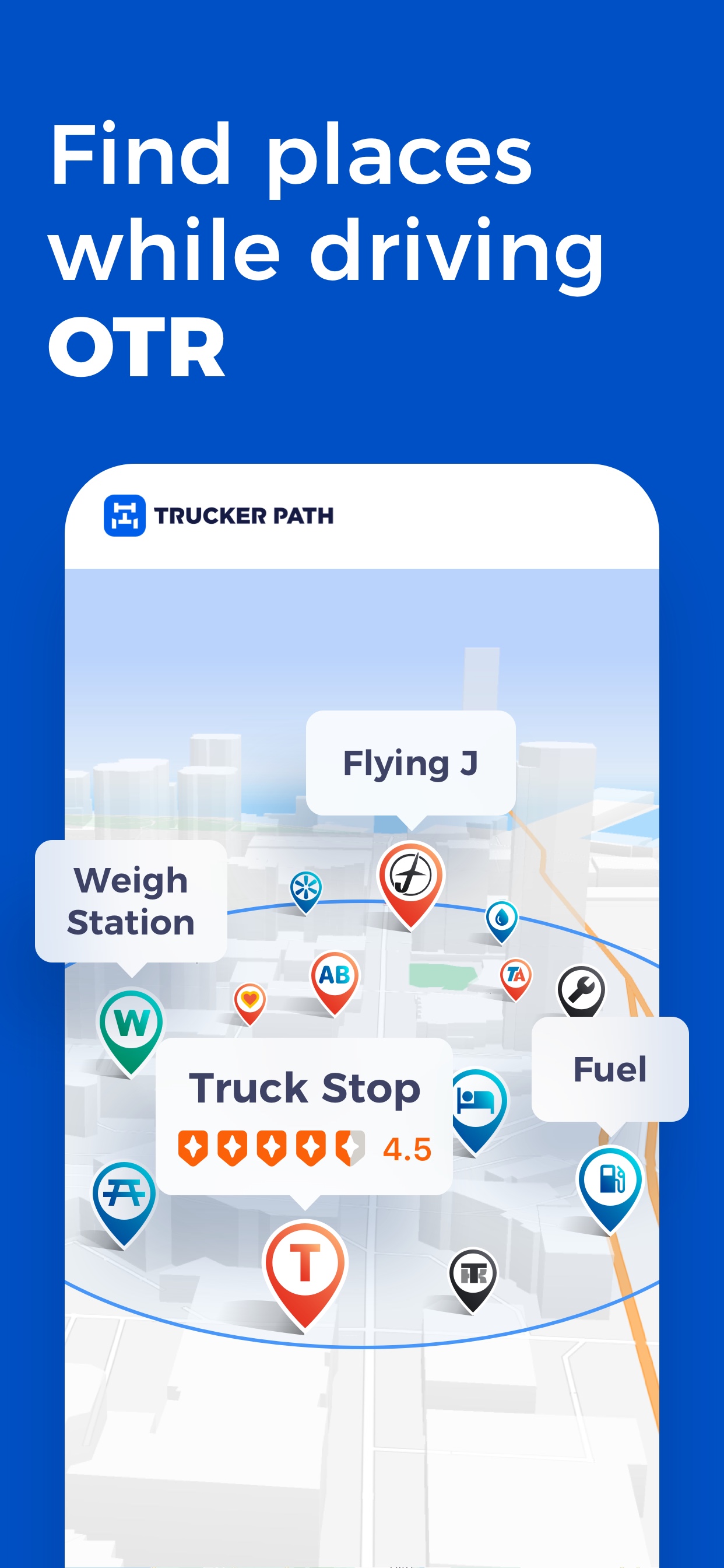 Android application Trucker Path: Truck GPS Truck Stops Weigh Stations screenshort