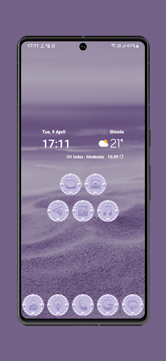 Screenshot of Lavender Pearls Icon Pack