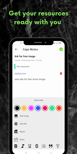 Caps Notes - Task Manager Screen 2