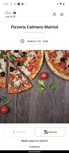 Android application Pizzeria Calimero Maintal screenshort