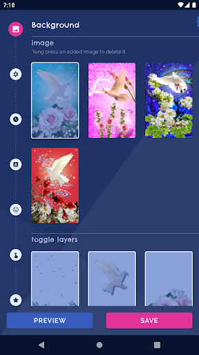 Android application Dove Romantic Live Wallpaper screenshort