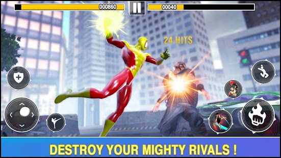 araña héroe poderoso luchando - superhéroe hombre Screenshot