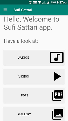 Android application Sufi Sattari screenshort