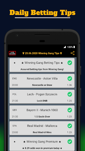 Android application Winning Gang Betting Tips screenshort