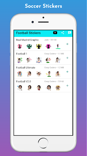 Android application Soccer Stickers WASticker screenshort