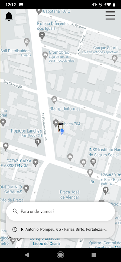 Android application Vem Comigo - Passageiro screenshort