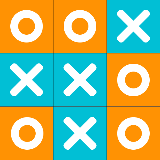 Colorful Tic Tac Toe logo