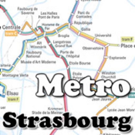 Plan métro Strasbourg map  Icon