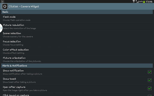 Clicklak - Camera Widget