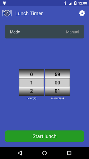 Android application Lunch Timer and Reminder screenshort