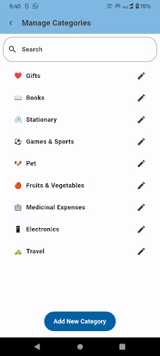 PEx - Personal Expense Manager Screen 3
