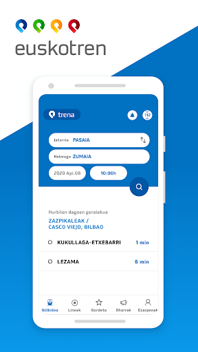 Android application Euskotren screenshort