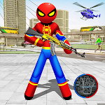 Cover Image of ดาวน์โหลด Flying-Spider StickMan Rope Hero Strange Gangster 1.4 APK