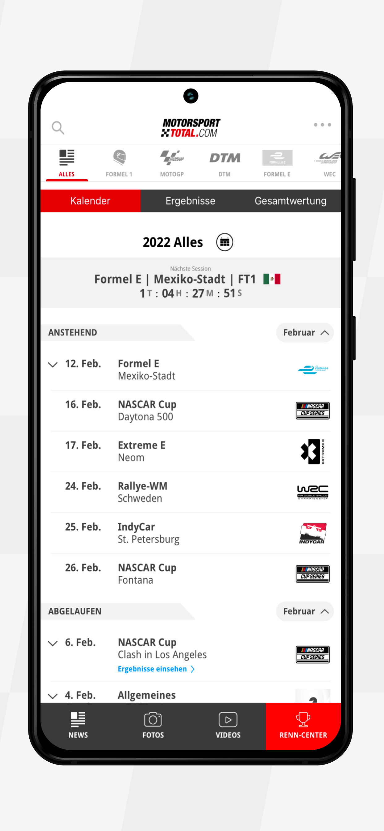Android application Motorsport-Total.com screenshort