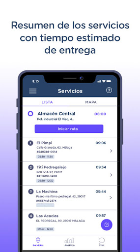 Logístiko App Reparto Screen 2