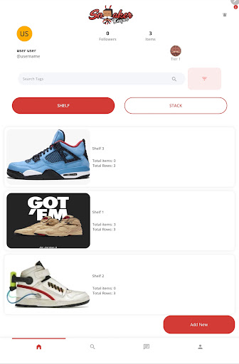 Sneaker Keeper: Collection Screen 2