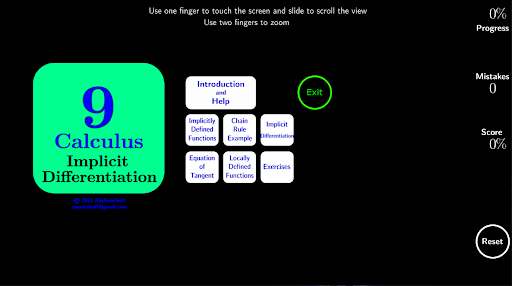Android application Calculus Tutorial 9 screenshort