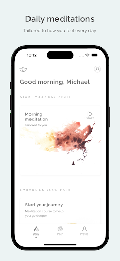 Android application We Meditate screenshort