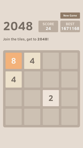 Android application 2048 screenshort