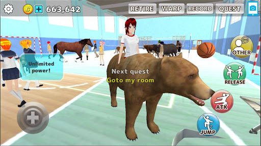 Android application Animal School Simulator. girls screenshort