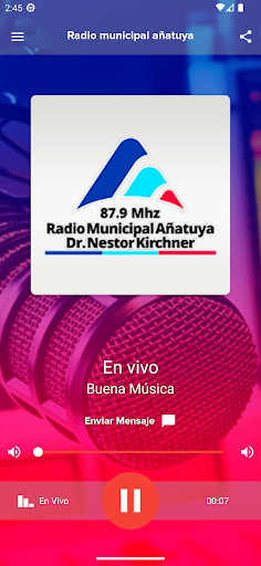 Android application Radio municipal añatuya screenshort