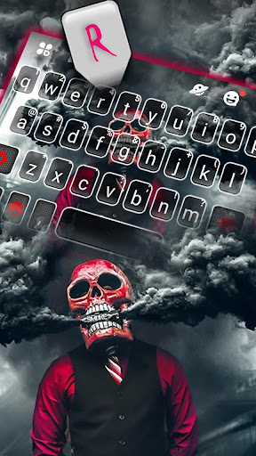 Smokey Skull Keyboard Theme Screen 2