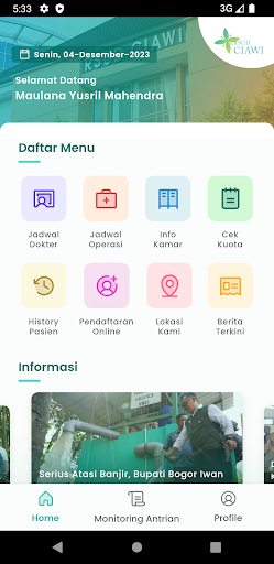 Android application RSUD Ciawi Mobile screenshort