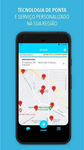 Android application 55 Mob passageiro screenshort