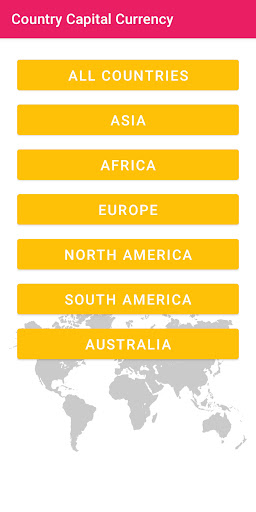 Android application Countries Capitals & Currency screenshort