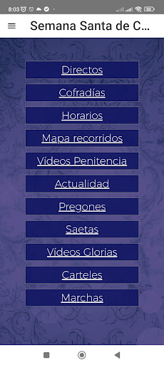 Android application Semana Santa de Cádiz 2024 screenshort