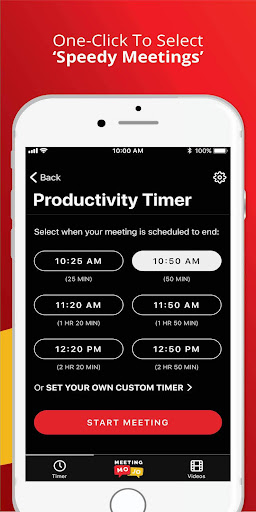 Meeting MOJO Productivity Time Screen 3