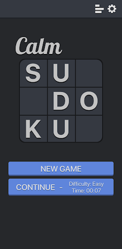 Android application Calm Sudoku screenshort