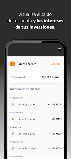 Android application Crece tu inversión screenshort