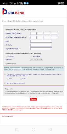 ALL CREDIT CARDS BILL