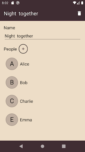 Android application Board Cash - Split expenses screenshort
