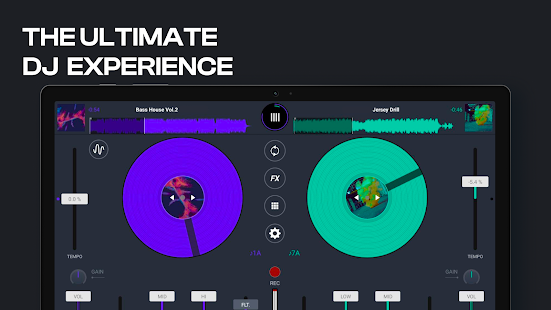 Cross DJ Pro — zrzut ekranu z miksowaniem i remiksowaniem