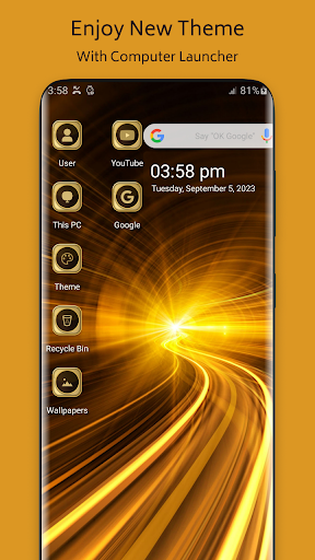 Android application Golden Theme For Launcher screenshort