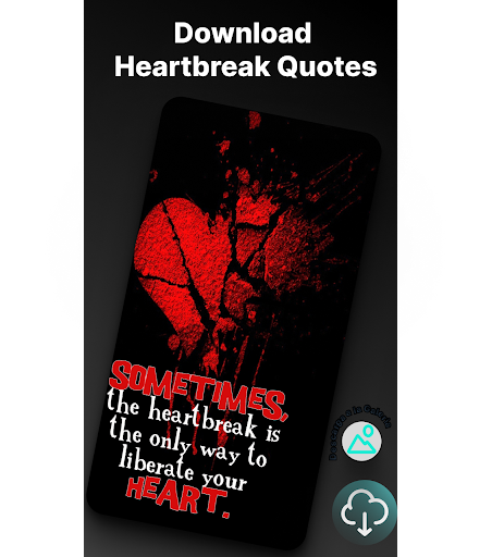 Android application Heartbreak Quotes screenshort