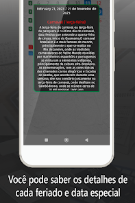 Screenshot 3 calendário 2023 com feriados android